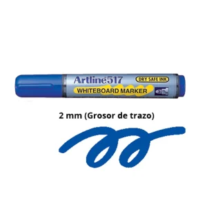 Plumón de Pizarra Acrílica ARTLINE 517 Azul 2 mm 12 und