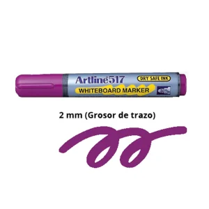 Plumón de Pizarra Acrílica ARTLINE 517 Guinda 2 mm 12 und
