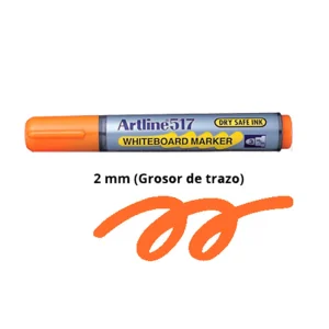 Plumón de Pizarra Acrílica ARTLINE 517 Naranja 2 mm 12 und