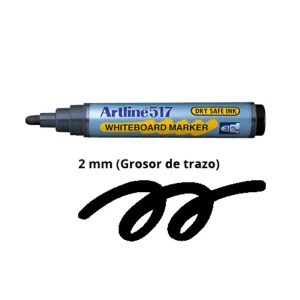 Plumón de Pizarra Acrílica ARTLINE 517 Negro 2 mm 12 und