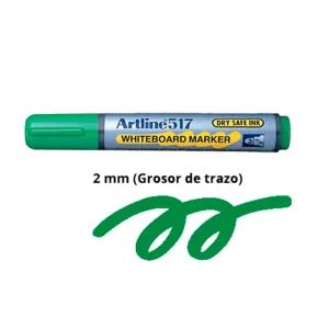 Plumón de Pizarra Acrílica ARTLINE 517 Verde 2 mm 12 und