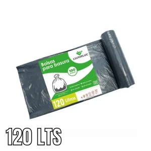Bolsa Para Basura Con Fuelle Negro 120 lts 100 und