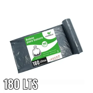 Bolsa Para Basura Con Fuelle Negro 180 lts 100 und