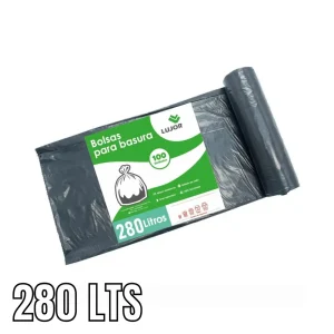 Bolsa Para Basura Con Fuelle Negro 280 lts 100 und
