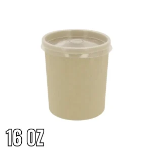 Bowl Bambú Sopero Tapa PP 16 Onz 500 und