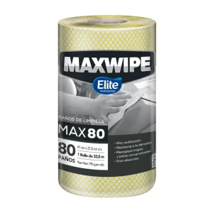 Paños Limpieza MAXWIPE Max80 Amarillo 80 Paños x 6 und