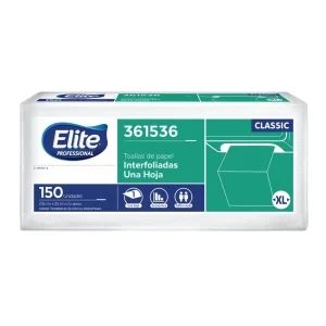 Papel Toalla Interfoliado ELITE Classic XL Blanco 150 und
