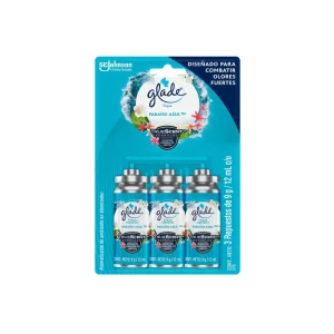 Repuesto GLADE Toque Paraíso Azul 12 ml 3 und
