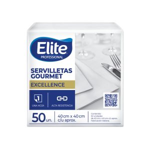 Servilleta ELITE Excellence Blanco 40cm x 40cm 50 und