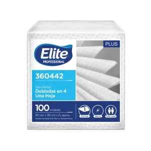Servilleta ELITE Plus Blanco 30cm x 30cm 100 und