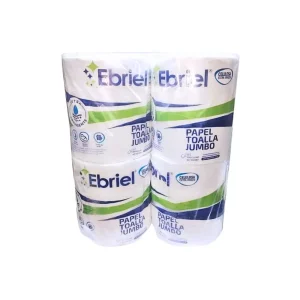 Papel Toalla Jumbo EBRIEL Blanco 200 mts x 4 und