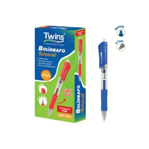 Bolígrafo TWINS Retráctil Azul 12 und