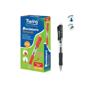 Bolígrafo TWINS Retráctil Negro 12 und