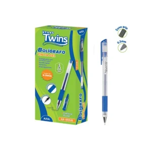 Bolígrafo TWINS Tinta Gel Azul 12 und