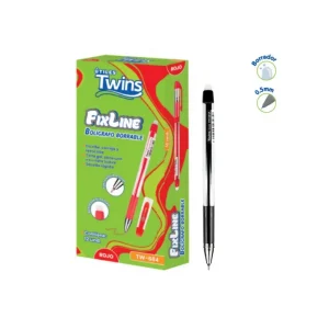 Bolígrafo TWINS Tinta Gel Fixline Negro 12 und