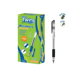 Bolígrafo TWINS Tinta Gel Negro 12 und
