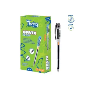 Bolígrafo TWINS Tinta Gel Orvix Negro 12 und