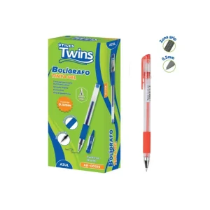 Bolígrafo TWINS Tinta Gel Rojo 12 und