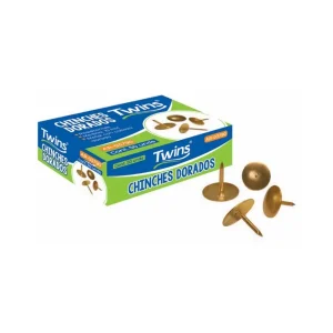 Chinches Twins Dorados 10 MM