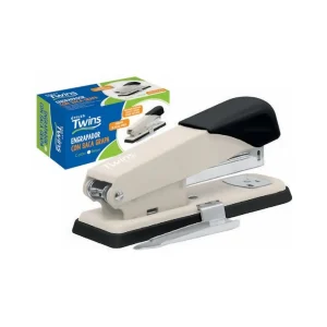 Engrapador TWINS Beige con Saca Grapas 25 Hojas