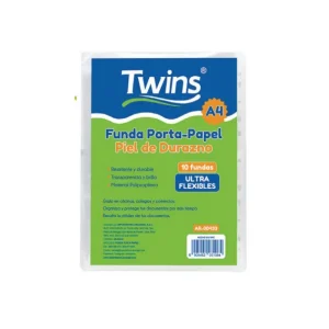 Funda Porta Papel TWINS A4 Piel de Durazno 10 und
