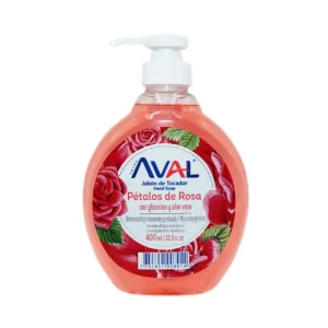 Jabón Líquido AVAL Pétalos De Rosa 400 ml