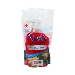 Jabón Líquido AVAL Antibacterial Doy Pack Frutos Rojos 800 ml