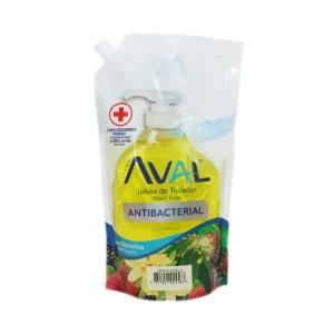 Jabón Líquido AVAL Antibacterial Doy Pack Vainilla 800 ml