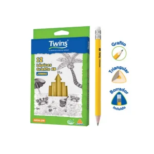 Lápiz TWINS Jumbo 2B Amarillo 12 und