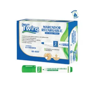 Marcador Para Pizarra TWINS Recargable 123 Verde 12 und