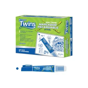 Marcador Para Pizarra TWINS Acri Xtreme 123 Azul 10 und