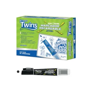 Marcador para Pizarra TWINS Acri Xtreme 123 Negro 10 und