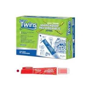 Marcador para Pizarra TWINS Acri Xtreme 123 Rojo 10 und