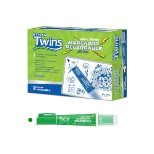 Marcador para Pizarra TWINS Acri Xtreme 123 Verde 10 und