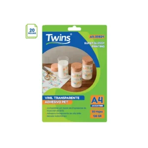Papel Vinil TWINS Adhesivo PET A4 20 H 135 Gr 20 und