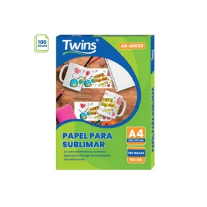 Papel para Sublimar TWINS A4 100 H 100 GR