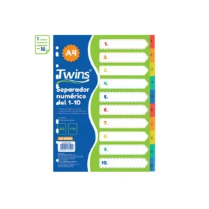 Separador TWINS A4 Numérico 1-10