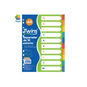 Separador TWINS A4 10 Colores