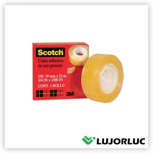 Cinta SCOTCH 3M 550 Transparente 19 mm x 65 mts