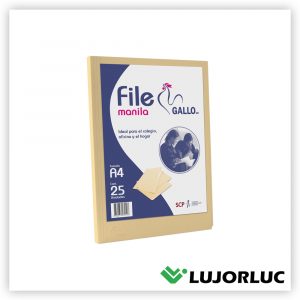 Folder Manila A-4 GALLO 25 und