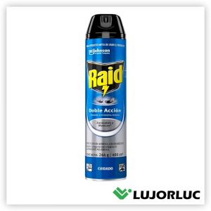 Insecticida RAID Doble Acción Zancudos y Moscas Aerosol 244 gr