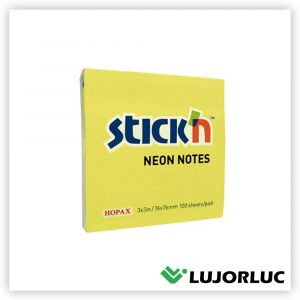 Nota Adhesiva 76mm x 76mm STICK'N Neón x 100 und