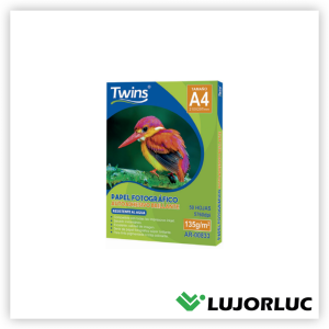 Papel Fotográfico Autoadhesivo TWINS Glossy A-4 135 gr x 50 und