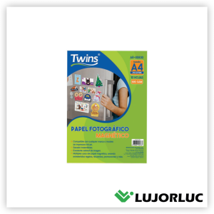 Papel Fotográfico Magnético TWINS A-4 690 gsm x 10 und
