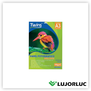 Papel Fotográfico TWINS Glossy A-3 180 gr x 20 und