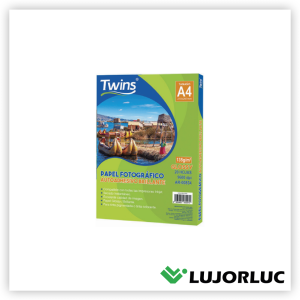Papel Fotográfico TWINS Glossy A-4 135 gr x 20 und