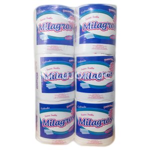 Papel Toalla Jumbo MILAGROS Blanco 150 mts x 6 und