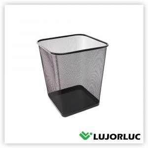 Tacho De Malla Metálico Rectangular Negro